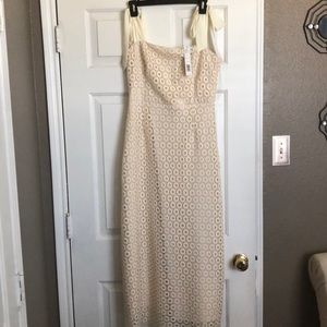 GIANNI BINI Lace Crochet Overlay Dress